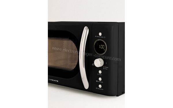 CREATE Microwave Retro Noir - Panneau de commandes