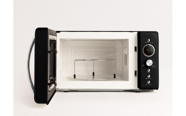 CREATE Microwave Retro Noir - Vue de l'int&eacute;rieur