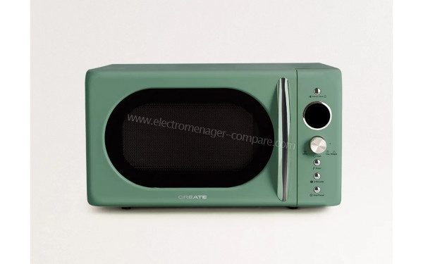 CREATE Microwave Retro Vert Sauge - Vue de face