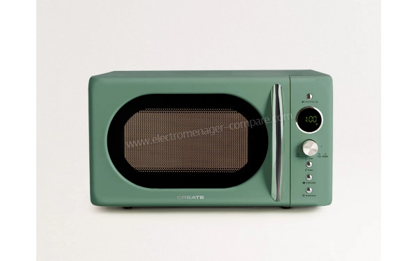 CREATE Microwave Retro Vert Sauge - Vue de face
