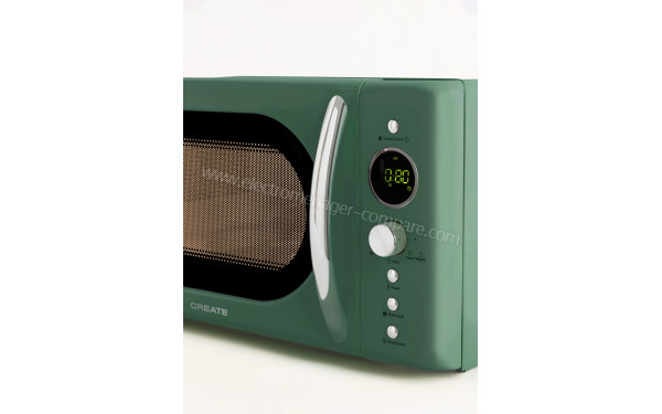 CREATE Microwave Retro Vert Sauge - Panneau de commandes
