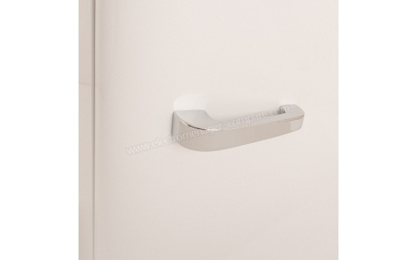 CREATE Retro Fridge 107L Argent Blanc - Poign&eacute;e argent