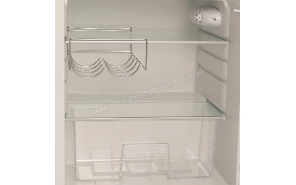 CREATE Retro Fridge 107L Argent Rouge - Vue de l'int&eacute;rieur