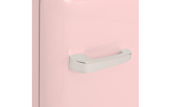 CREATE Retro Fridge 107L Argent Rose - Zoom sur la poign&eacute;e