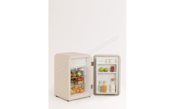 CREATE Retro Fridge 107L Argent Sable - Vue de l'int&eacute;rieur