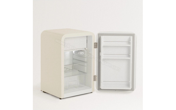 CREATE Retro Fridge 107L Black Beige - Vue de l'int&eacute;rieur