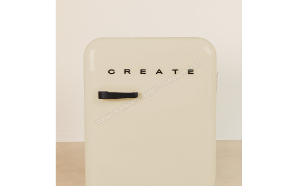 CREATE Retro Fridge 107L Black Beige - Zoom sur les bordures