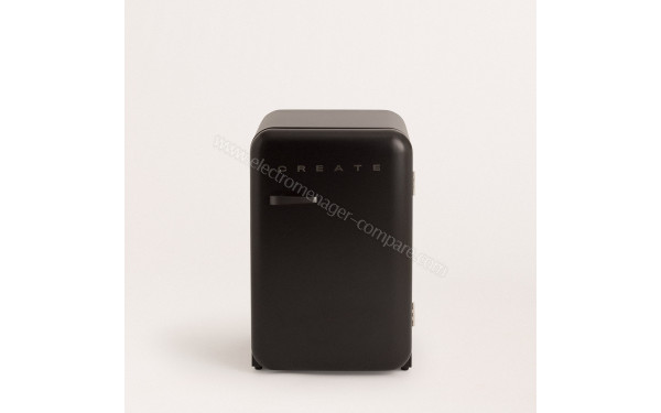 CREATE Retro Fridge 107L Black Noir - Vue de face