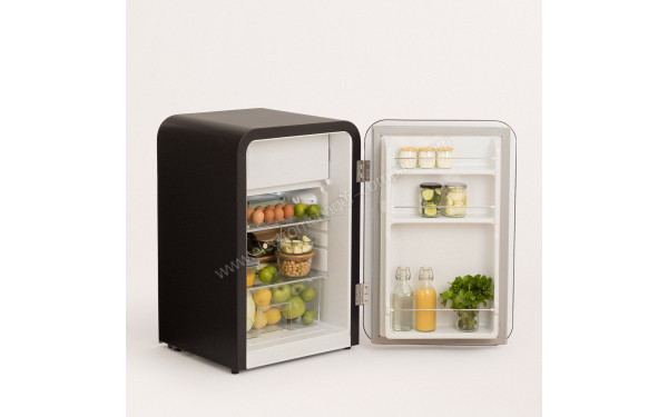 CREATE Retro Fridge 107L Black Noir - Vue de l'int&eacute;rieur