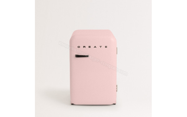CREATE Retro Fridge 107L Black Rose - Vue de face