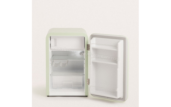 CREATE Retro Fridge 107L Black Vert Pastel - Vue de l'int&eacute;rieur
