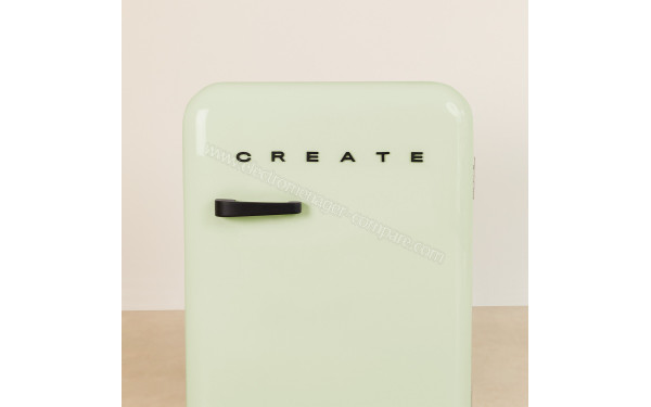 CREATE Retro Fridge 107L Black Vert Pastel - Zoom sur les bordures