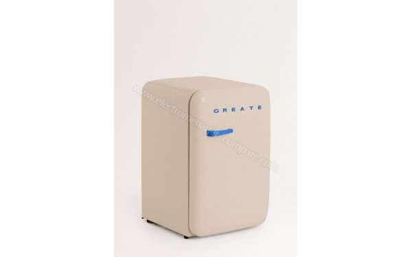 CREATE Retro Fridge 107L Bleu Cobalt Sable - Vue 3/4 gauche