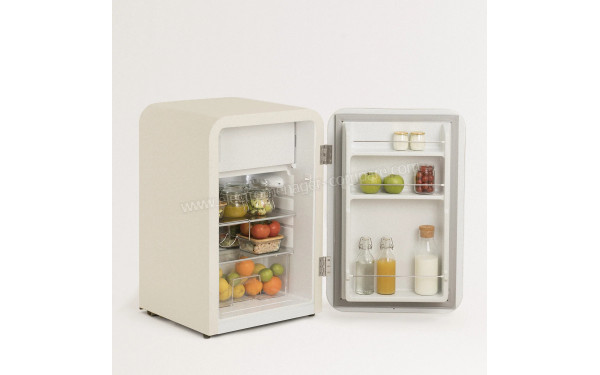 CREATE Retro Fridge 107L Bois Beige - Vue de l'int&eacute;rieur