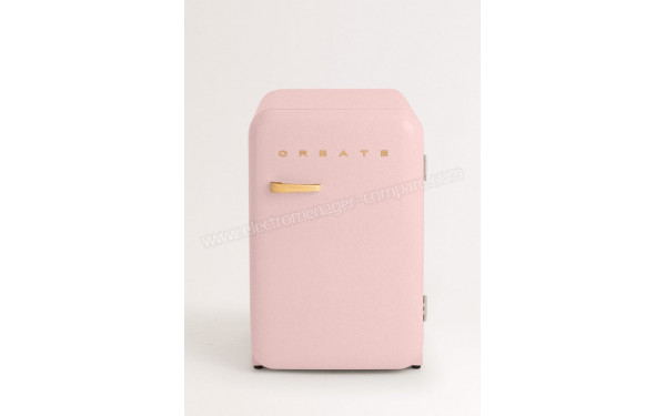 CREATE Retro Fridge 107L Bois Rose - Vue de face