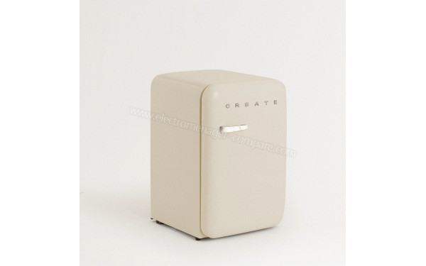 CREATE Retro Fridge 107L Marbre Beige - Vue 3/4 gauche