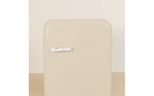 CREATE Retro Fridge 107L Marbre Beige - Zoom sur les bodures