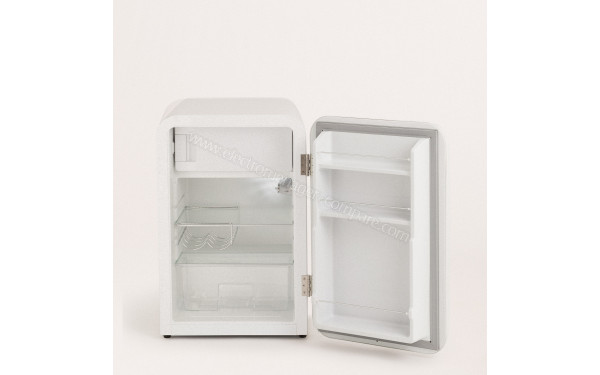 CREATE Retro Fridge 107L Marbre Blanc - Vue de l'int&eacute;rieur