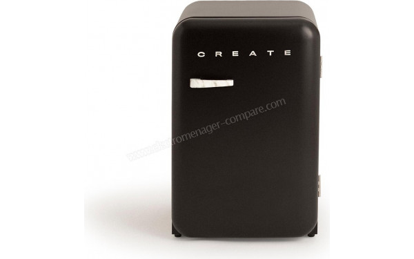 CREATE Retro Fridge 107L Marbre Noir - Vue de face