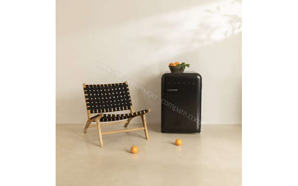 CREATE Retro Fridge 107L Marbre Noir - Dimensions