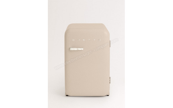 CREATE Retro Fridge 107L Marbre Sable - Vue de face