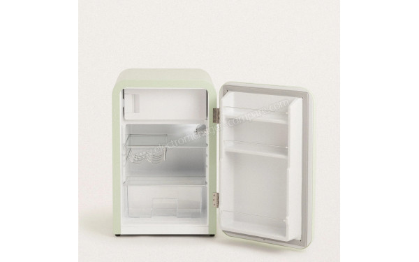 CREATE Retro Fridge 107L Marbre Vert Pastel - Vue de l'int&eacute;rieur