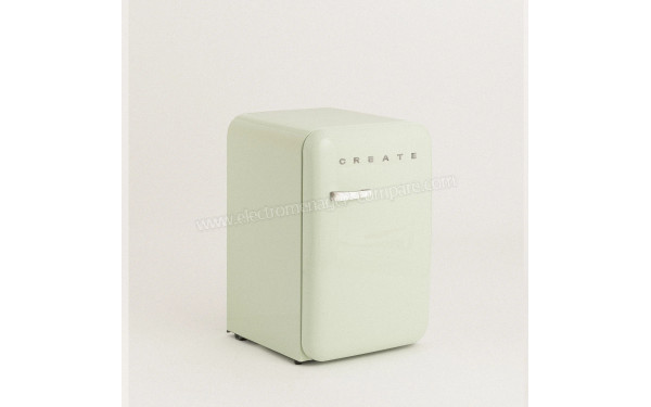 CREATE Retro Fridge 107L Marbre Vert Pastel - Vue 3/4 gauche