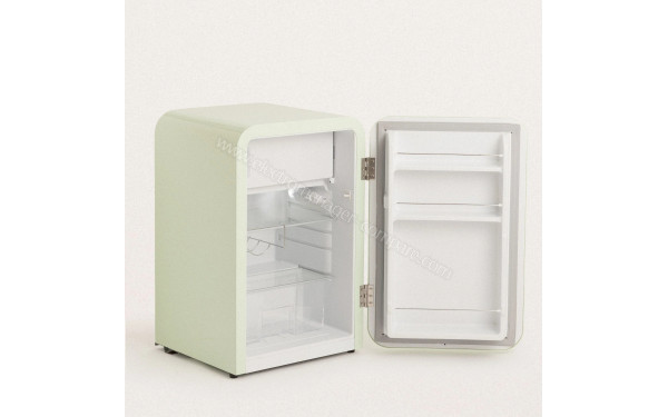 CREATE Retro Fridge 107L Marbre Vert Pastel - Vue 3/4 gauche