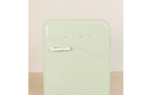 CREATE Retro Fridge 107L Marbre Vert Pastel - Vue de face