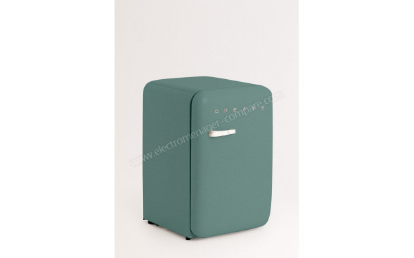 CREATE Retro Fridge 107L Marbre Vert Sauge - Vue 3/4 gauche