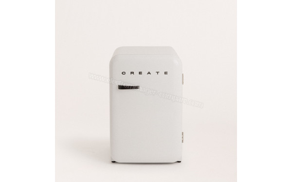 CREATE Retro Fridge 107L Black Blanc - Vue de face