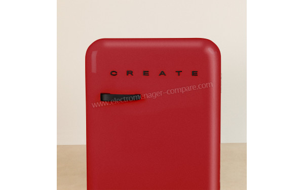 CREATE Retro Fridge 107L Black Rouge - Zoom sur les bordures