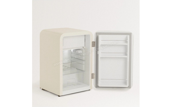 CREATE Retro Fridge 107L Rose Gold Beige - Vue de l'int&eacute;rieur