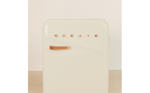 CREATE Retro Fridge 107L Rose Gold Beige - Zoom sur les bordures