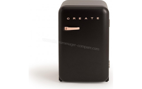 CREATE Retro Fridge 107L Rose Gold Noir - Vue de face