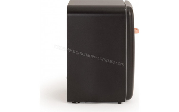 CREATE Retro Fridge 107L Rose Gold Noir - Vue de profil