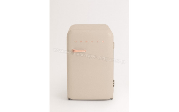 CREATE Retro Fridge 107L Rose Gold Sable - Vue de face