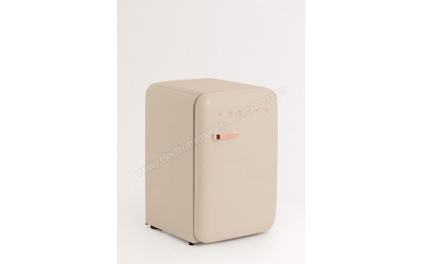 CREATE Retro Fridge 107L Rose Gold Sable - Vue 3/4 gauche