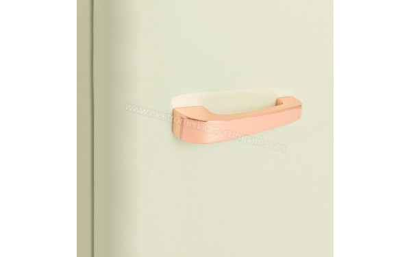 CREATE Retro Fridge 107L Rose Gold Vert Pastel - Poign&eacute;e Rose Gold