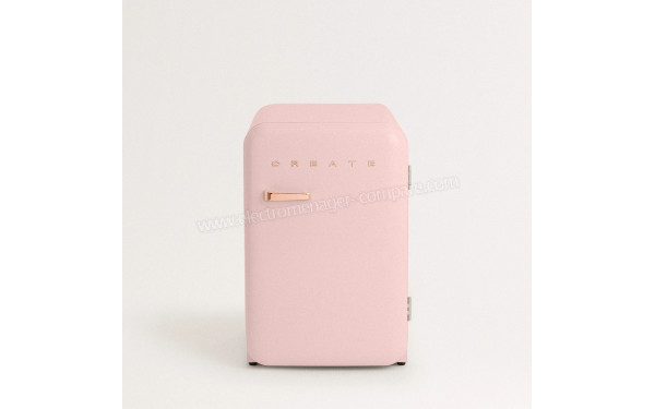 CREATE Retro Fridge 107L Rose Gold Rose - Vue de face