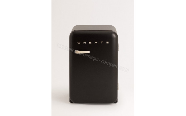 CREATE Retro Fridge 107L Sable Noir - Vue de face