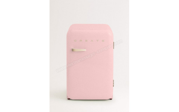 CREATE Retro Fridge 107L Sable Rose - Vue de face