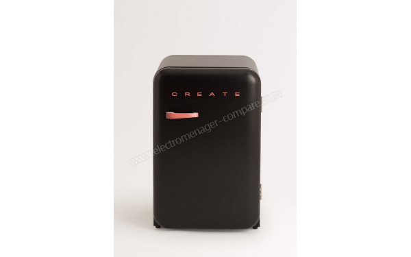 CREATE Retro Fridge 107L Terracotta Noir - Vue de face