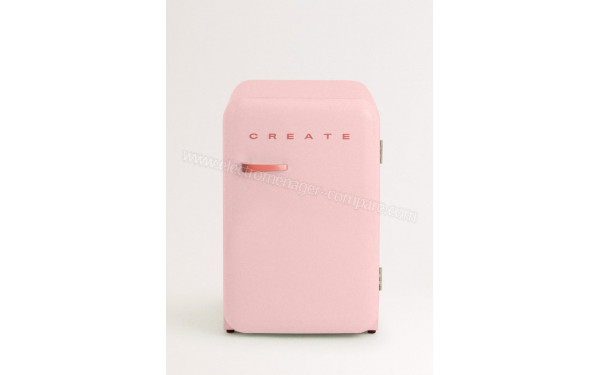 CREATE Retro Fridge 107L Terracotta Rose - Vue de face