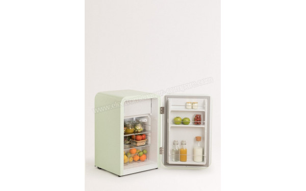 CREATE Retro Fridge 107L Terracotta Vert Pastel - Vue de l'int&eacute;rieur