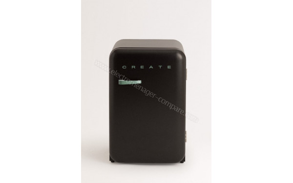 CREATE Retro Fridge 107L Vert Sauge Noir - Vue de face