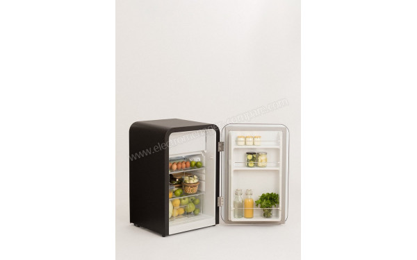 CREATE Retro Fridge 107L Vert Sauge Noir - Vue de l'int&eacute;rieur