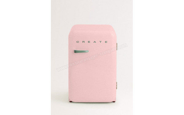 CREATE Retro Fridge 107L Vert Sauge Rose - Vue de face