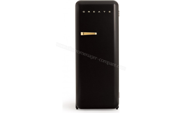 CREATE Retro Fridge 281L Or Noir - Vue de face