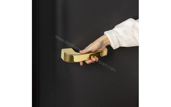 CREATE Retro Fridge 281L Or Noir - Poign&eacute;e Or